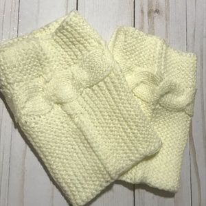 Cream/Ivory Cable Knit Boot Cuffs. NWOT